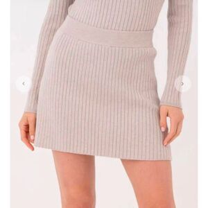 Sundays by Wearsundays Women's Stuart Ribbed Chalk Mini Skirt Sz XS NWT 198